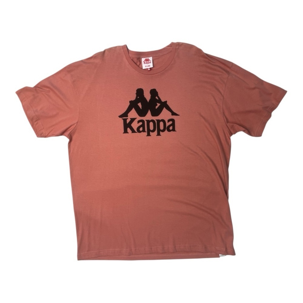 Sz 2xl Kappa Men's Short Sleeve Tee in Dusty Rose with Black Logo